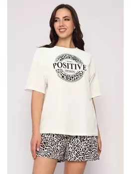 Блузка Футболка Гепард, белый