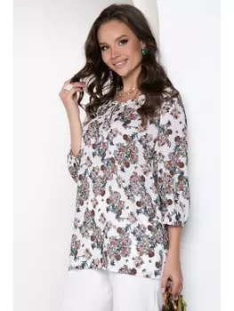 Блузка ЛУИНА (ВАЙТ БРАУН)