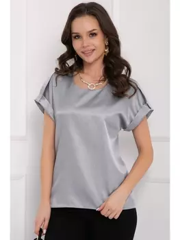 Блузка МИЛИСИЯ (ДАРК ГРЭЙ)