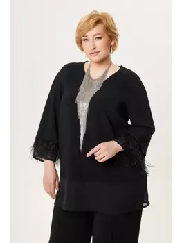 Блузка Нарядная блуза с перьями арт.3457