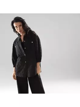 Блузка Пик элегантности (super black, с поясом)