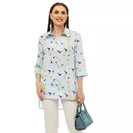 Блузка Рубашка "Флорида" (голубая) Б2236
