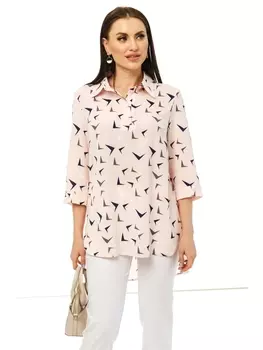 Блузка Рубашка "Флорида" (светло-персиковая) Б2237