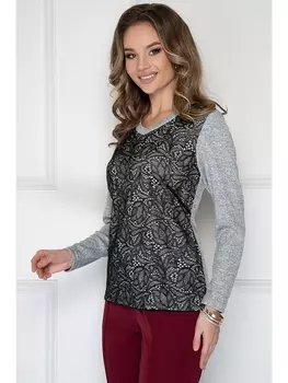 Блузка СИБАРИ (БЛЭК ГРЭЙ)
