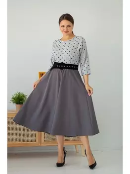 Блузка ТБ-003 горох на сером