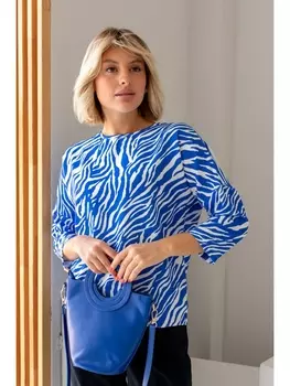 Блузка ТБ-003 зебра-василек