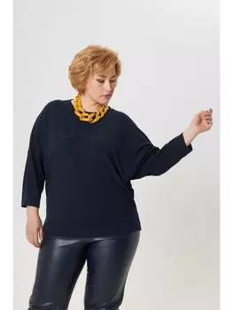 Блузка Темно-синий трикотажный лонгслив арт.3434