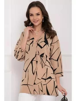 Блузка ТУНИКА ТАНЕЛЛИ (БЕЙЖ БЛЭК) 33Б3653