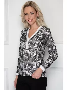 Блузка ВАЛЬТУРИНИ (ВАЙТ ГРЭЙ)