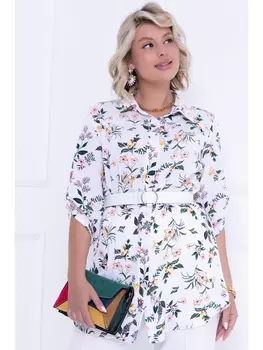 Блузки, рубашки БЛУЗКА ТРИЕСТЕ (БЕЙЖ ФЛОВЕРС)