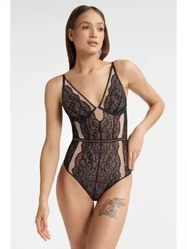 Боди 40566 KATIE ЧЕРНО-БЕЖ. Боди