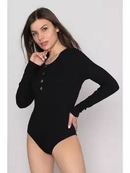Боди Боди на пуговицах, черный
