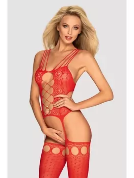 Боди G 313 bodystocking Red