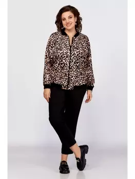 Бомберы 789 чёрный, принт «Леопард»