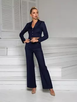 Брючные костюмы 03-126 04-35 темно-синий