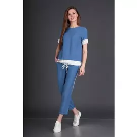 Брючные костюмы 03-80 04-20 голубой