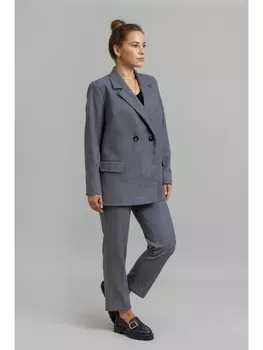 Брючные костюмы 1079 Серая ёлочка