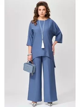 Брючные костюмы 1085 синий джинс