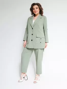Брючные костюмы 108-1 светлая оливка