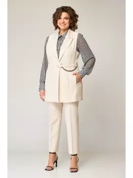 Брючные костюмы 1115 слоновая кость