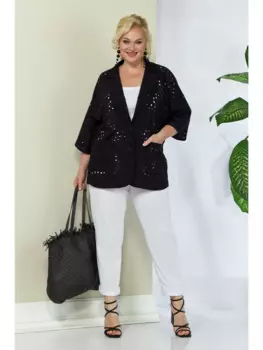 Брючные костюмы 1123 черный/белый