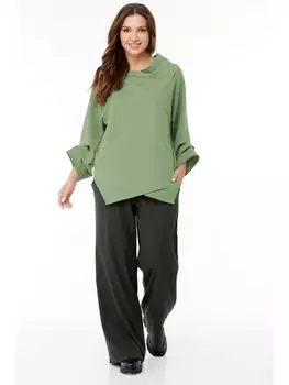 Брючные костюмы 1144 светлая олива/олива