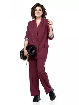 Брючные костюмы 1155 маджента меланж