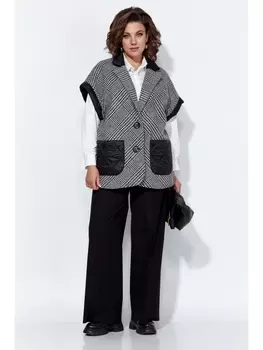 Брючные костюмы 1167 клетка/черный
