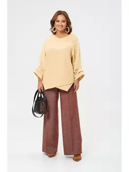 Брючные костюмы 1170 слоновая кость/терракот