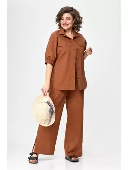 Брючные костюмы 1178 коньячный