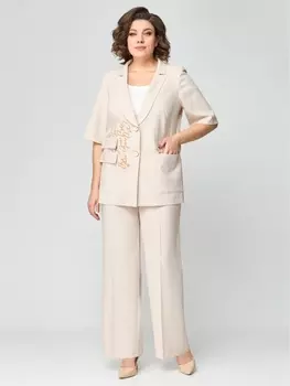 Брючные костюмы 1182 бежево-коричневый