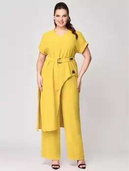 Брючные костюмы 1189 горчично-желтый