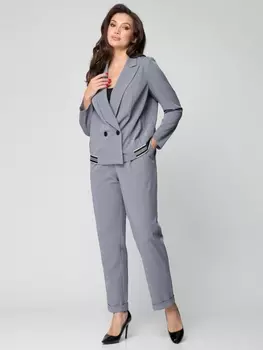 Брючные костюмы 1203 платиново-серый