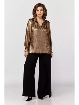 Брючные костюмы 1203 золото+черный