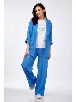 Брючные костюмы 1211 голубой