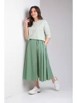 Брючные костюмы 1221 полоска+мята