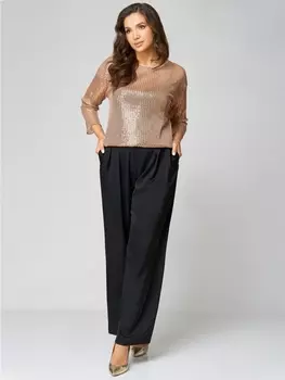 Брючные костюмы 1226 черно-золотой