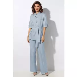 Брючные костюмы 1228-2 серо-голубой