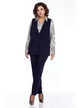 Брючные костюмы 1255 синий