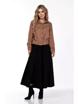 Брючные костюмы 1259 коричневый+черный