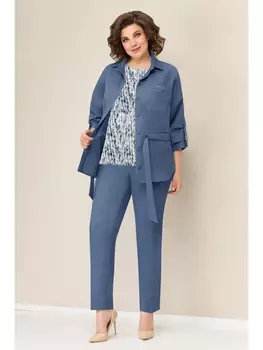 Брючные костюмы 1304 голубой джинс