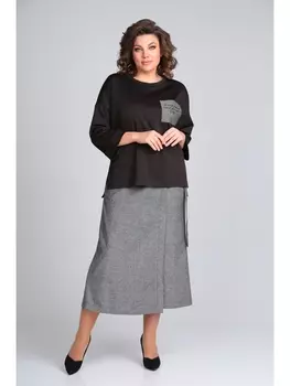 Брючные костюмы 1317/1 черный, темно-серый