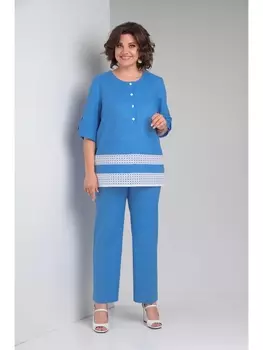 Брючные костюмы 1324 голубой