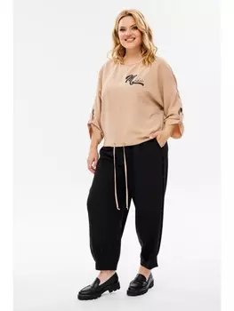 Брючные костюмы 1342/1 бежевый, черный