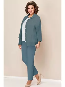 Брючные костюмы 1345 бирюзово-голубой