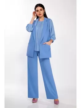 Брючные костюмы 1352 голубой
