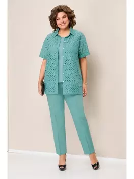 Брючные костюмы 1353 светло-бирюзовый