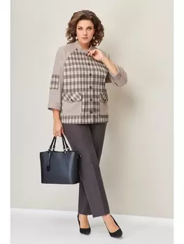 Брючные костюмы 1372 коричнево-бежевый