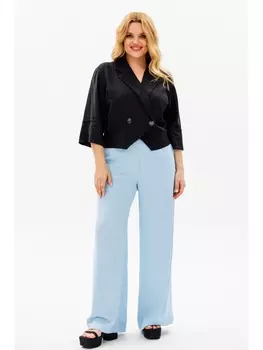 Брючные костюмы 1375/1 черный, голубой