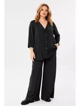 Брючные костюмы 1386/1 черный, полоска